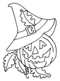 Laminas para colorear de calabazas para halloween